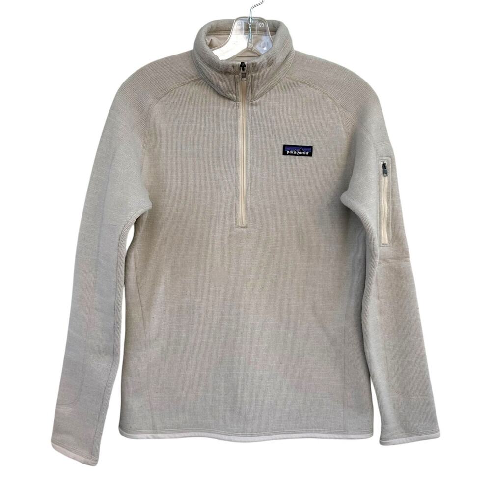 Patagonia Light Beige Half-Zip Fleece Pullover